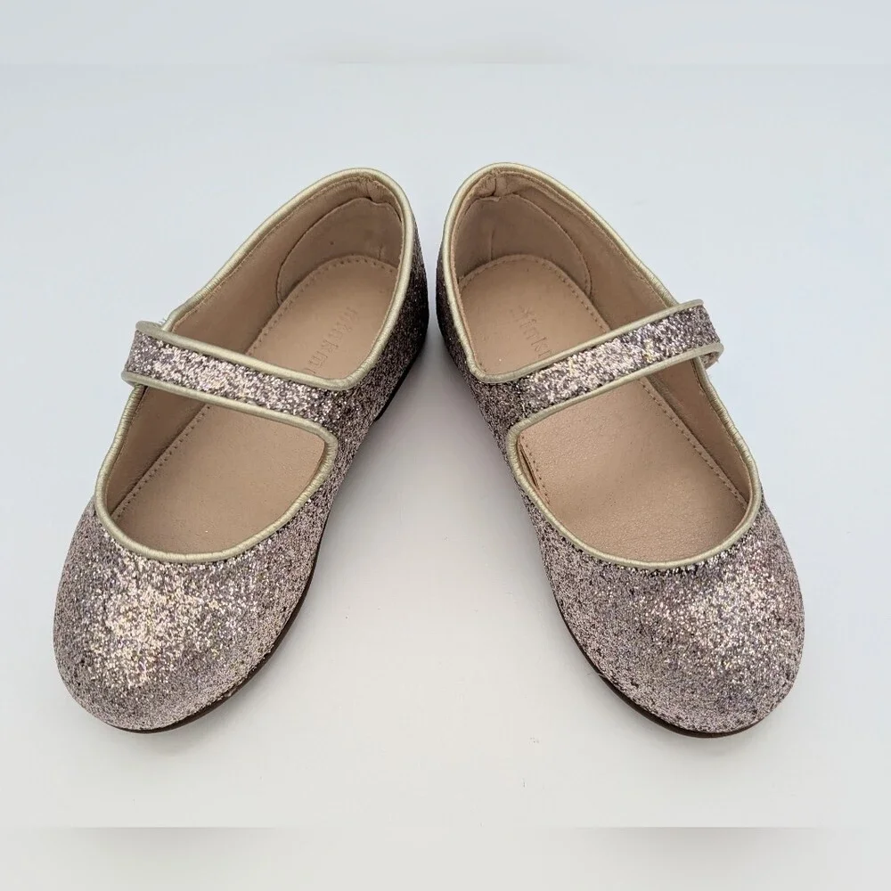 NEW Minkmui Kid's (Size 9-9 1/2) Sparkly Glitter Sequins Mary Jane Dress Shoes